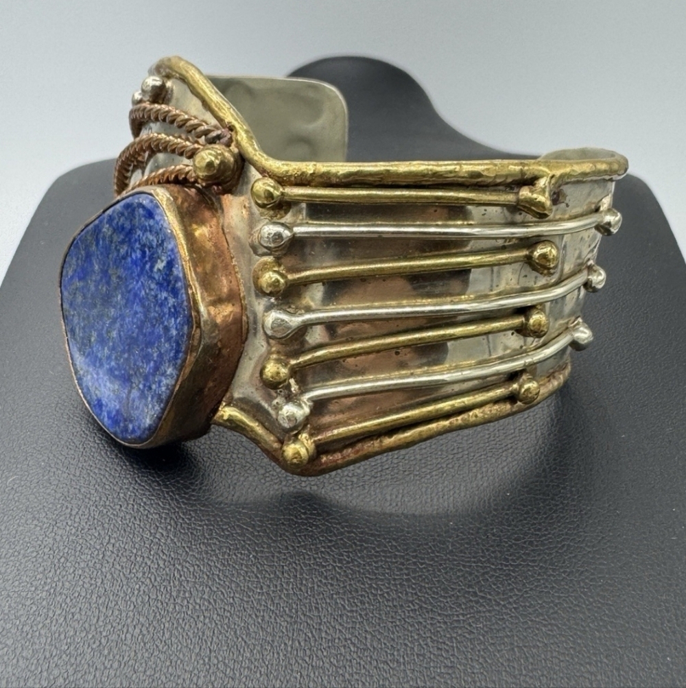 Lapis Brutalist Bracelet - Picture 6 of 10